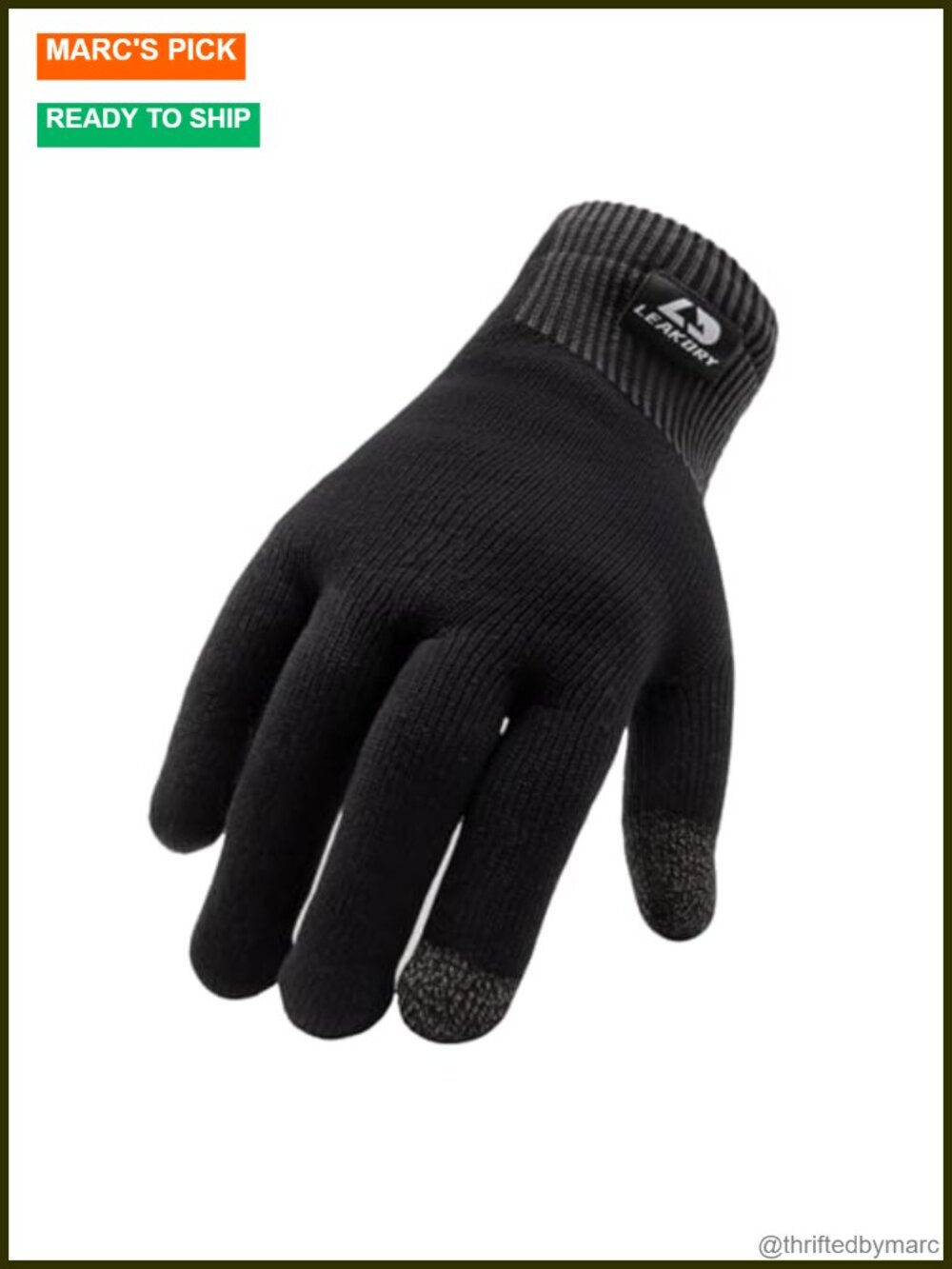 Waterproof Merino Wool Touchscreen Gloves, 3-Layer Thermal Winter Gloves,
